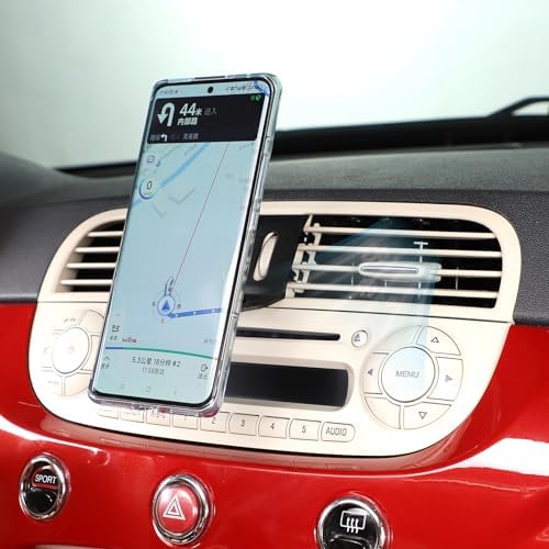 HAPPYHORSE Premium Aluminum Car Phone Holder for Fiat 500 (2010-2015) – Effortless Installation, Enhanced Stability, and Universal Smartphone Compatibility – The Ultimate Center Console Accessory for Modern Drivers
