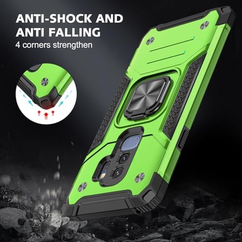 Rugged Military-Grade Shockproof Case for Samsung Galaxy S9 Plus – Red Armor with Built-in Kickstand and Magnetic Car Mount for Ultimate Protection and Style – Perfect for Active Lifestyles