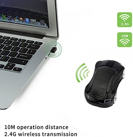 Stylish 2.4 GHz Wireless Car-Shaped Mouse – Fun Red Optical Mouse for Kids & Adults, Compact & Portable with 1600 DPI Precision for Effortless Navigation – Ideal Gift for Gaming & Everyday Use – Seamless USB Connectivity for Laptops & Desktops