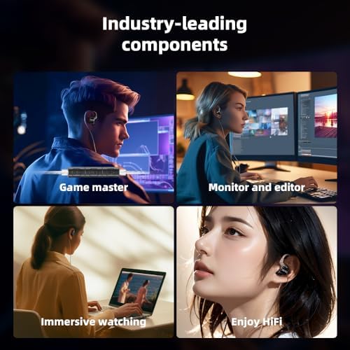 Fii O/Jade Audio JD1 High-Performance Dynamic Driver Earbuds – Superior Hi-Fi Bass Stereo In-Ear Monitors for Audiophiles and Gamers – Lightweight, Ergonomic Design with Built-in Mic for Gaming and Calls – Enhanced Device Compatibility, Perfect for On-the-Go Listening – Stylish Black Finish for the Modern Audio Enthusiast