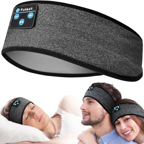 Fulext Bluetooth Sleep Headphones Headband – Ultimate Comfort for Side Sleepers, Thin HD Stereo Sound Quality – Ideal for Insomnia Relief and Travel Convenience – Perfect Gift for Men and Women – Enhanced Compatibility, Long-Lasting Battery Life for All Night Relaxation