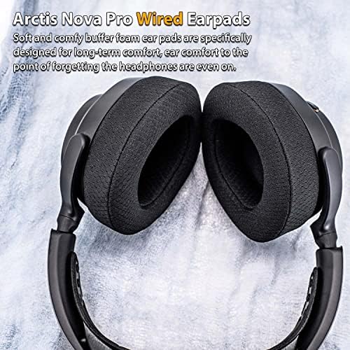 Upgrade Your Audio Experience with TRANSTEK’s Premium Velour Earpads for Arctis Nova Pro Wired Headset – Exceptional Comfort & Enhanced Sound Isolation for Gamers & Audiophiles – Durable, Easy-to-Install Replacement Cushions Perfectly Compatible with Wired Models