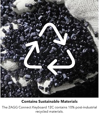 Transform Your Typing Experience with the ZAGG Pro Keyboard 12 – Compact Wireless Charging Multi-Device Keyboard for Windows, mac OS, Android & More – Ergonomically Designed for Comfort & Productivity – Effortless Device Switching for Modern Multitaskers