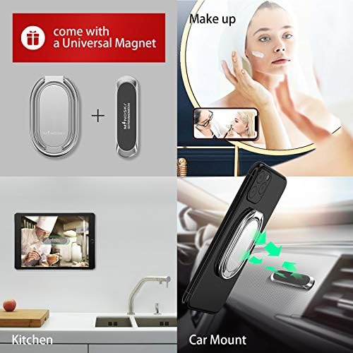360° Rotating Phone Ring Holder with Magnetic Car Mount – Ultimate Finger Grip Stand for Smartphones and Tablets – Enhanced Stability with Durable Zinc Alloy – Versatile 2-in-1 Design for Desk and On-the-Go Use – Perfect for i Phone, i Pad, and More – Effortless Attachment and Removal – Ideal for Travel, Gaming, and Everyday Safety – High-Quality 3 M Adhesive for Secure Fit – Responsive Customer Support for Hassle-Free Experience – Compatible with Various Car Models and Surfaces – Enjoy Unmatched Convenience and Style with this Premium Phone Accessory