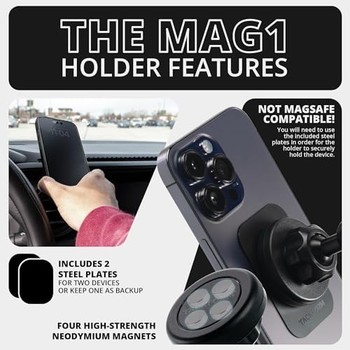 Elevate Your Ford Driving Experience with the Tackform Link Vent Mount Universal Magnetic Phone Holder – Precision Engineered for 2015-2020 Ford F-150, 2017-2021 Super Duty, and 2018-2021 Expedition | Sturdy Aluminum Base, User-Friendly Short Reach Design | Maximizes Device Accessibility While Ensuring a Secure Magnetic Grip – Not Compatible with Mag Safe for Enhanced Performance