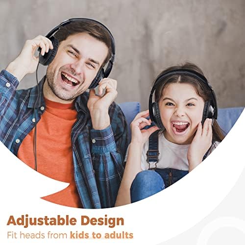 Rockpapa Kids Over-Ear Headphones – Lightweight Wired Audio Gear for School, Travel, and Home – Stylish White and Blue Design for Boys and Girls – Immersive Sound Quality with Adjustable Comfort and Durable Build for Young Audiophiles