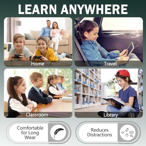 Bulk 100 Pack Classroom Earbuds – Lightweight and Durable Headphones for Enhanced Student Focus, Tangle-Free Design Perfect for Interactive Learning, Compatible with Tablets and Laptops, Ideal Audio Solution for Group Activities and Educational Presentations