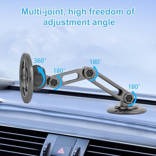 Experience the Ultimate Driving Convenience with UTEBIT Mag Safe Car Mount – 360° Rotating Magnetic Phone Holder for i Phone 15/14/13/12 Pro Max Plus & Universal Compatibility – Secure, Hands-Free Access for Safer Navigation and Calls