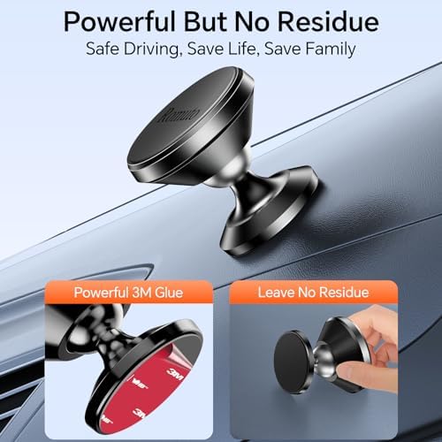 Dual-Pack Magnetic Car Phone Holder – Ultimate Dashboard Mount for i Phone 16 Pro Max, 15, 14, 13, 12 – Strong Magnet & 4 Metal Plates for Unmatched Stability – Effortless Installation & Hands-Free Navigation – Enhance Driving Safety with Innovative Design