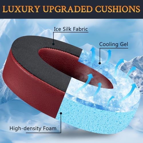 SOULWIT Premium Cooling Gel Ear Cushions for JBL Live 500 BT – Ultimate Noise Isolation Replacement Pads for All-Day Comfort and Enhanced Audio Performance – Durable Black Headphone Accessories