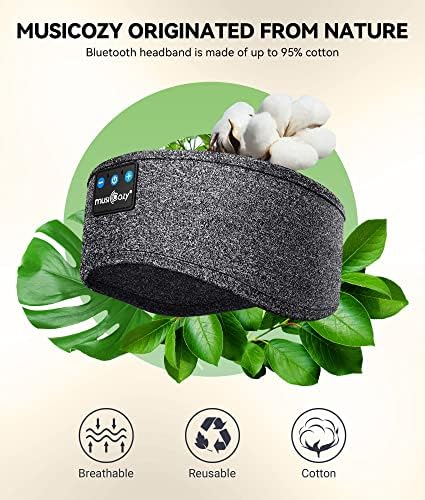 MUSICOZY Bluetooth 5.4 Sleep Headband Headphones – Ultimate Wireless Comfort for Sleep, Workouts, and Travel – The Perfect Gift for Active Lifestyles with Rapid Pairing and Sweatproof Design