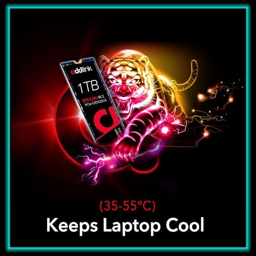 Unleash Gaming Excellence with Addlink S70 Lite 1 TB SSD – Blazing 3200 MB/s Speeds, M.2 2280 PCIe 3.0 NVMe Storage for Gamers & Creators, Built-In 3 D NAND Technology for Unmatched Reliability and Performance Boost