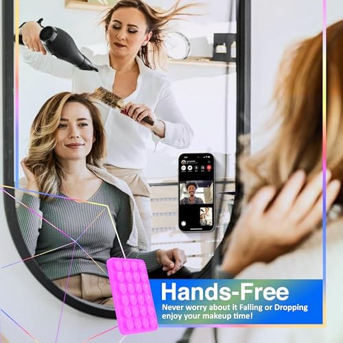 OCTOMAG Black Suction Phone Mount, Hands-Free Mag Suction Holder for iPhone & Android with MagSafe Only, iPhone Sticky Grip for Videos & Selfies! – Enhanced Compatibility and Speed