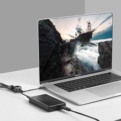 60 W USB Type-C Laptop Charger – Dual Port AC Power Adapter for Mac Book Pro, HP Spectre, Chromebook & More – Fast Charging & Universal Compatibility for All Devices – Compact Design for Travel & Home Use – Built-in Safety Microchip for Enhanced Protection