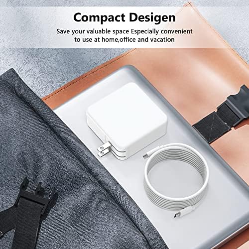 High-Performance 100 W USB-C Charger for Mac Book Pro & Air – Ultimate Compatibility with Fast Charging for 13-16 Inch Models, i Pad Pro, and All USB-C Devices – Efficient 96% Charging, Includes 6 ft Cable, 30-Day Money-Back Guarantee, 12-Month Replacement Warranty