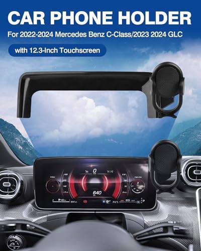 Experience Unmatched Convenience with the Autorder Custom Fit Phone Holder for 2019-2022 Mercedes-Benz C-Class, GLC, and 2021-2022 V-Class – Hands-Free 360-Degree Rotating Mount for 10.25″ Screens – Securely Access GPS, Music & Calls Effortlessly – Premium Quality Car Phone Cradle for Ultimate Compatibility and Style – Enhance Your Driving Safety with Easy Installation and Durable Design – Perfect Accessory for Modern Mercedes-Benz Owners