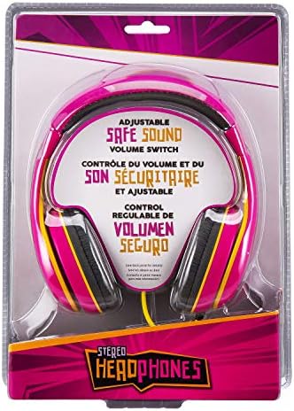 Vibrant Pink Over-Ear Headphones for Kids – Comfortable and Durable Wired Earphones with Safe Volume Control – Tangle-Free Design Ideal for Music, Movies, and Travel Adventures – Perfect Audio Companion for Young Listeners