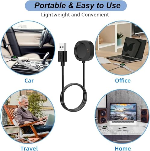 High-Speed 3.3 ft USB Charging Cable for Amazfit Balance & T-Rex 3 – Ultimate Replacement Charger for Effortless Smartwatch Charging and Unmatched Portability