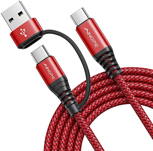 Ultimate AINOPE 4-in-1 USB-C Charging Cable – 60 W Fast Charging Solution for i Phone 16, i Pad, Samsung & Mac Book – 10 ft Durable Length for Unmatched Flexibility – Versatile Type C to USB A Connectivity for All Your Devices – Efficient, Reliable, and Tangle-Free Power Delivery