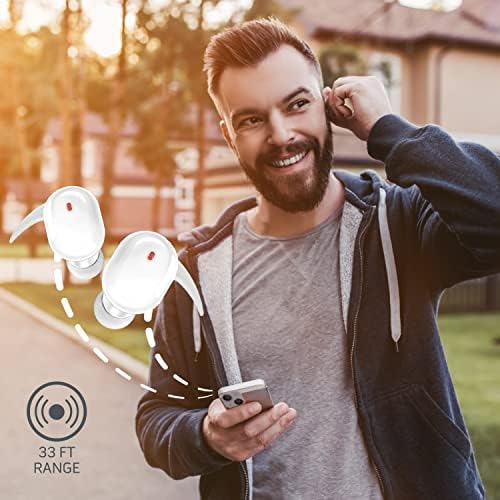 Revolutionary Ash Rose True Wireless Earbuds with Advanced Touch Controls | Bluetooth 5.0 Technology for Effortless Connection | 18-Hour Rechargeable Battery & Compact Charging Case | Seamless Siri & Google Assistant Integration | Perfect for On-the-Go Audio Enthusiasts