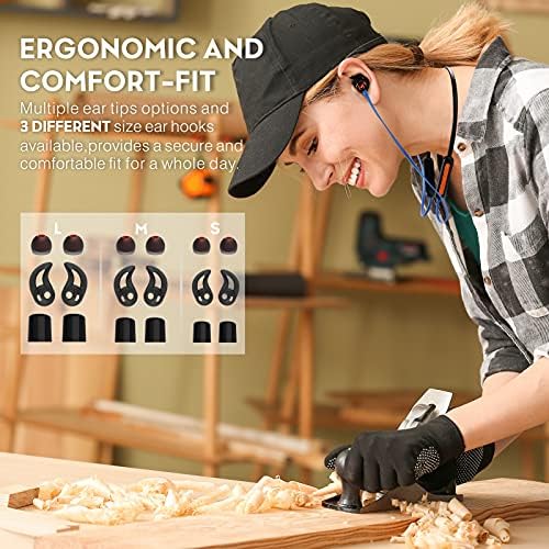 MIPEACE Ergonomic Bluetooth Noise Isolation Neckband Headphones – 29 d B Active Noise Reduction Wireless Earbuds with Magnetic Custom Fit, IPX4 Sweatproof Design, 13+ Hours Playtime, Built-in Mic for Seamless Hands-Free Control, Ideal for Workouts and Daily Use