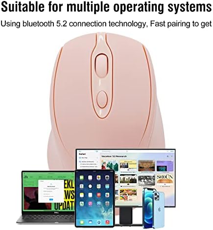 Sleek Silent Rechargeable Wireless Mouse – Ergonomic Light Green Design for Laptop, i Pad, Mac Book, Surface Pro, and More – Perfect for Travel and Everyday Use with Dual Mode Bluetooth Compatibility