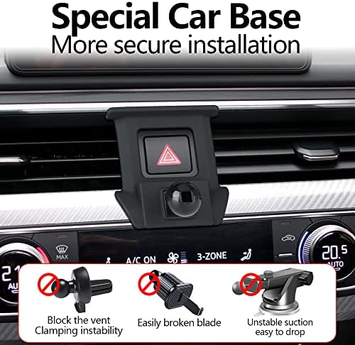 Premium Car Phone Holder Mount for Audi A4, A5, S4, S5, RS4, RS5 & allroad (2009-2016) – Ultimate Mobile Device Bracket with 360-Degree Rotation, Anti-Slip Grip, and Effortless Installation for Safe Driving and Seamless Navigation