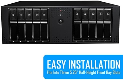 Kingwin Universal Hot Swap Mobile Rack for 2.5” & 3.5” SSD/HDD – Effortless Internal Tray-Less SATA Hard Drive Backplane Enclosure with 6 Gbps Support for SATA I/II/III & SAS I/II – Ultimate Flexibility and Enhanced Data Transfer Speed for Efficient Storage Management
