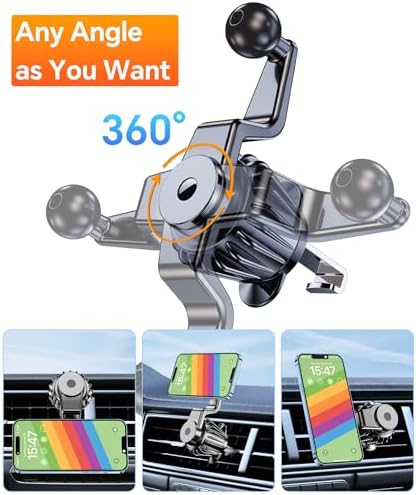 Premium 2-Pack Magnetic Car Vent Phone Mount – Strong Magnet & 360° Rotating Design for i Phone & Samsung – Enhanced Stability & Effortless Installation for Ultimate Driving Convenience
