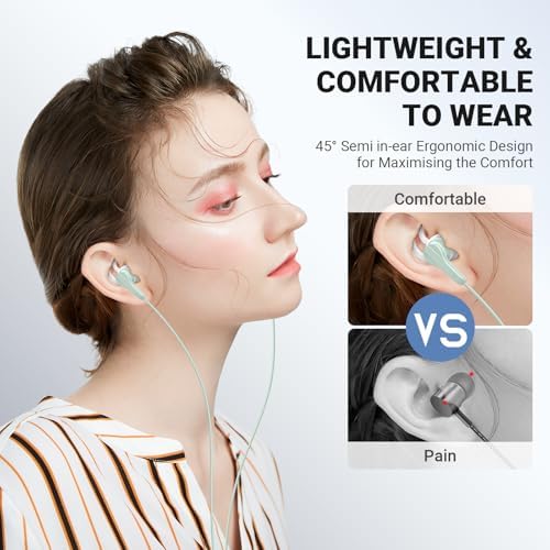 High-Performance USB C Headphones for Samsung S25 Ultra and i Phone 16 – Hi-Fi Stereo Wired Earbuds with Microphone and Volume Control, Magnetic Design for Tangle-Free Storage – Enhanced Compatibility with Galaxy Flip, Pixel 9, S24, S23 FE, and More