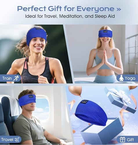 Revolutionary Bluetooth 5.4 Sleep Headphones Headband – Ultra-Thin Wireless Earphones for Uninterrupted Comfort During Sleep, Yoga, Running, and Jogging – Ideal Gift for Active Lifestyles and Relaxation Seekers