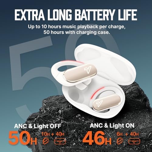 Experience Unmatched Audio Freedom with VOKALEN Reflex Pro Wireless Sport Earbuds – Superior Active Noise Cancellation, IP68 Waterproof Design, Ergonomic Secure Fit, and 50-Hour Battery Life for Uninterrupted Workouts and Leisure Activities (Black)