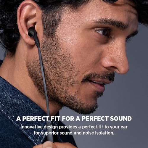 Belkin Sound Form USB-C Wired Earbuds – Premium In-Ear Earphones with Microphone for i Phone 15, i Pad Mini, Galaxy S24, Google Pixel & Android – Noise-Isolating, Sweat-Resistant Design for Ultimate Audio Performance – Black – Seamless Connectivity & Comfort