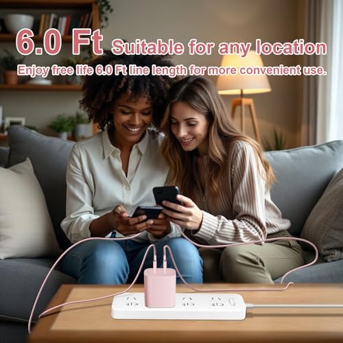 Experience Rapid Charging with the 40 W Dual Port USB-C Wall Charger for i Phone 16 Series – Includes 6 FT USB-C to C Cable for Ultimate Flexibility – Charge Two Devices at Once with Cutting-Edge Safety Features – Ideal for Home, Office, and Travel – Fully Compatible with i Phone 16, 15, 15 Plus, 15 Pro, and 15 Pro Max – Optimize Your Power Needs with Superior Efficiency and Convenience!