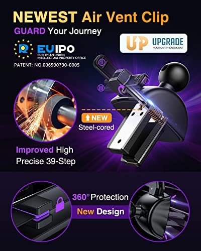 VANMASS Pro Universal Car Phone Mount with 2025 Super Suction Cup – Ultimate Cell Phone Holder for Safe Driving, Compatible with i Phone 16 Pro Max, 15, 14, 13 & Samsung Android Devices – Easy Installation, 360-Degree Rotation, and Enhanced Stability for Windshield, Dashboard, and Vent Use