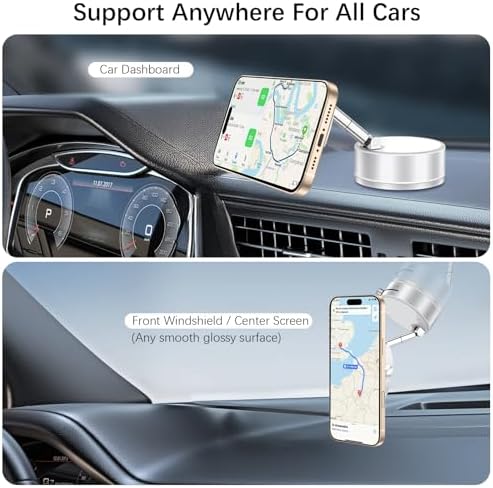 Upgrade Your Drive with the Next-Gen 2-in-1 Magnetic Car Phone Holder – Superior Grip & Versatile Hook Clip for All Smartphones – Effortless Hands-Free Navigation in Elegant Black for Enhanced Safety and Style
