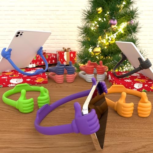 HONSKY 3361942 Thumbs Up Adjustable TPU Mobile Stand – Versatile Multi-Angle Holder for Phones & Tablets – Chic Blue & Black Design – Perfect for Hands-Free Viewing at Home or Office – Lightweight, Durable, and Effortless to Transport