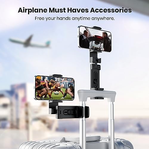 2 Pack Klearlook Universal Airplane Phone Holder – 360° Rotating Airplane Phone Mount for Travel, Desk & Flight Use | Handsfree Adjustable Phone Stand | Travel Essentials Accessories – Enhanced Compatibility and Speed