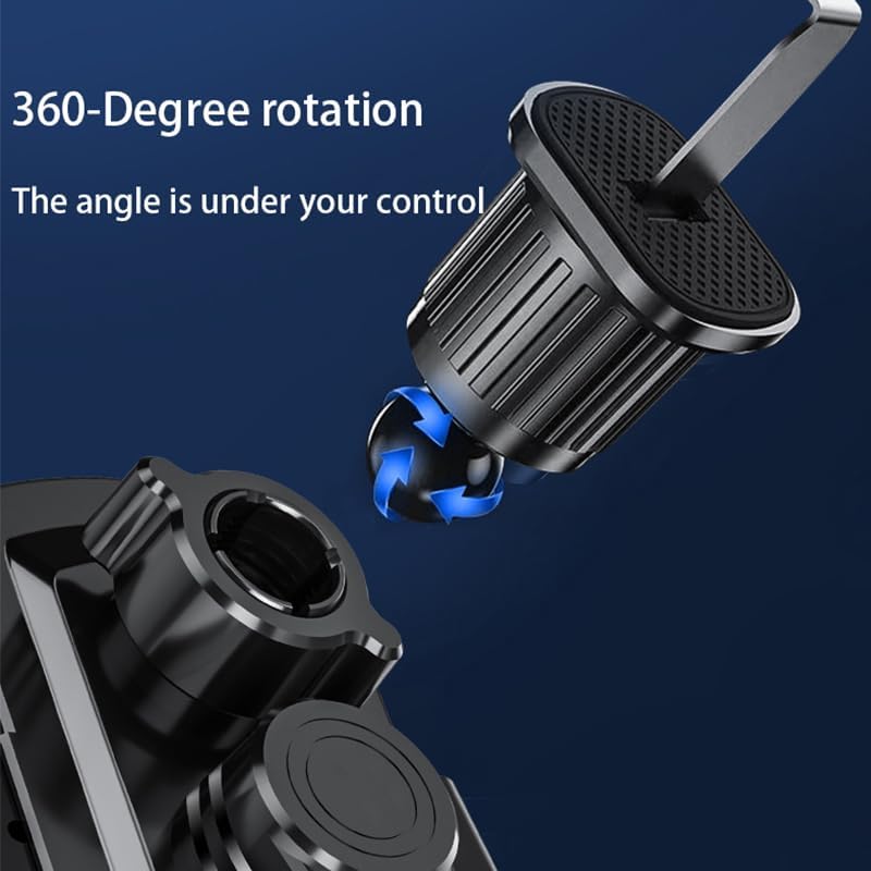Revolutionary 15 W Fast Wireless Car Charger Mount & Phone Holder – Effortless Auto Clamping with 360° Rotating Ball Joint for Unmatched Viewing Angles – Secure Air Vent Clamp Compatible with i Phone 16/15/14/13/12/11/10 & Samsung Galaxy Series – Transparent Design for Aesthetic Appeal and Enhanced Stability