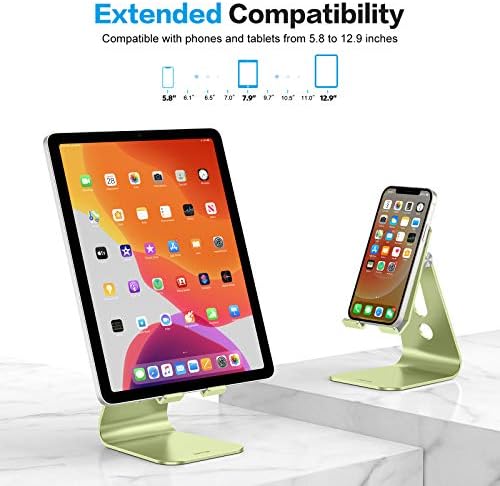 OMOTON Versatile Adjustable Tablet Stand for Desk – Enhanced Stability with Extended Arms for i Pad Pro/Air/Mini & Larger Smartphones – Stylish Purple Holder for Optimal Viewing Comfort and Clutter-Free Workspace