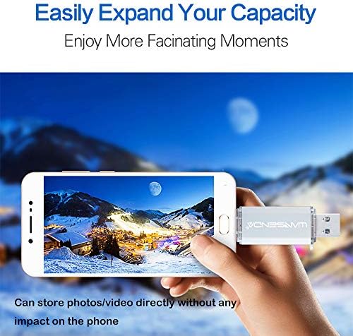 WANSENDA 64 GB OTG USB Flash Drive – 2-in-1 USB 3.0/3.1 & Type-C Storage for Android Devices, PC & Mac – Fast File Transfers with Stylish Red Design for Effortless Data Management