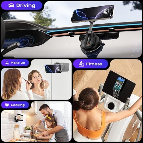 Revolutionary 360° Magnetic Car Phone Holder – Versatile Suction Mount for All Mag Safe Devices – Ultimate Convenience for Drivers, Fitness Enthusiasts, and Beauty Applications – Experience Superior Stability with Innovative Vacuum Technology – Compact and Foldable Design for Easy Portability – Seamlessly Navigate Hands-Free While Ensuring Maximum Safety and Comfort on the Road