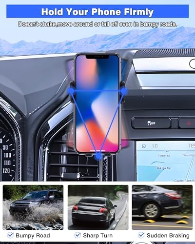 Optimize Your Driving Safety with the Karltys F150 Air Vent Phone Holder – Ideal for 2015-2020 Ford F-150 | Hands-Free Mount Compatible with 4-7 Inch Smartphones | Effortless Installation & Robust Stability for Reliable Navigation on the Go