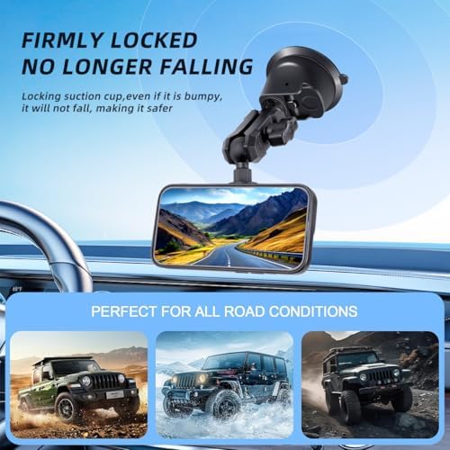 Revolutionary Magnetic Aluminum Car Phone Holder with 360° Rotation – Universal Suction Cup Mount for i Phone, Huawei & Android Devices – Secure, Hands-Free Convenience for Smooth Surfaces & Windshields – Elevate Your Driving Experience with Enhanced Compatibility and Sleek Design