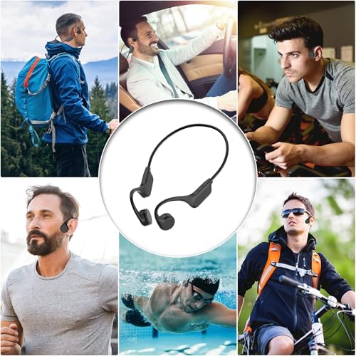 Innovative Bone Conduction Headphones with IPX8 Waterproof Rating – Integrated 32 GB MP3 Player & Advanced Bluetooth 5.3 for Hassle-Free Streaming; Ideal for Swimming, Running, Hiking & Cycling – Enjoy Open Ear Design for Ultimate Comfort & Surrounding Awareness