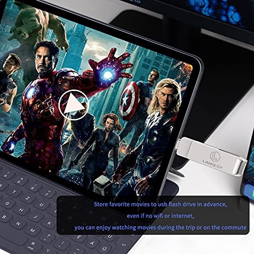 Maximize Your Storage with the 256 GB 3-in-1 Flash Drive – USB 3.0 Photo Stick for i OS, Android, PC & Mac – Sleek Silver Design for Fast Data Transfers and Seamless Compatibility – Perfect Mobile Solution for Photos, Videos, and Files