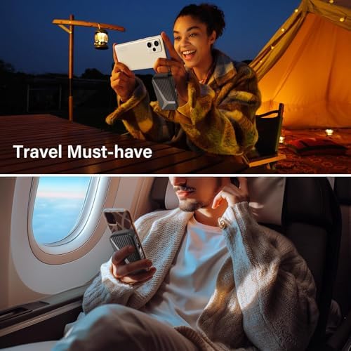 Compact 27 W Fast Charging Power Bank with Built-in Cables – 10,000 m Ah Portable Charger for i Phone & Android – Effortless Multi-Device Charging with 4 Outputs & 2 Inputs – Essential Travel Battery Pack for i Phone 16/15/14 and Newer – Durable Design for On-the-Go Energy Solutions