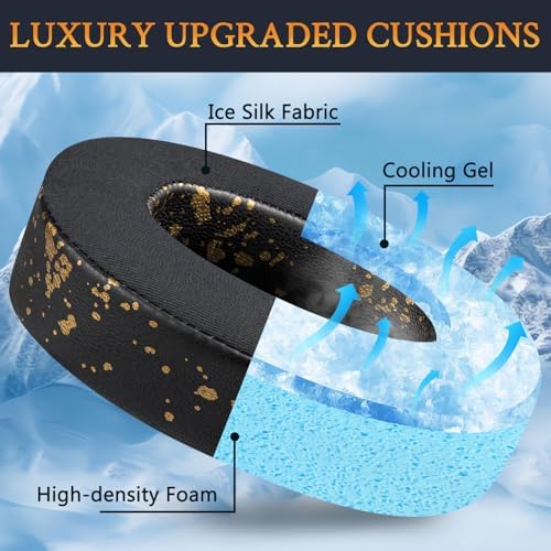 SOULWIT Premium Cooling Gel Ear Cushions for JBL Live 500 BT – Ultimate Noise Isolation Replacement Pads for All-Day Comfort and Enhanced Audio Performance – Durable Black Headphone Accessories