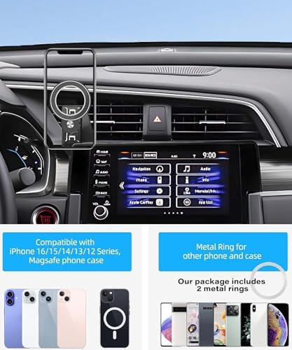 Revolutionize Your Honda Civic Driving Experience with the Premium Magnetic Phone Holder – 360-Degree Rotating Mount for 5/7-Inch Screens | Hands-Free Convenience & Enhanced Safety | Perfect Smartphone Cradle for 2016-2021 Models