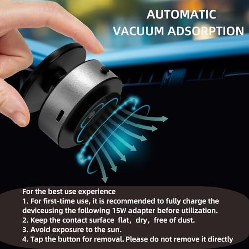Revolutionary 360-Degree Suction Cup Phone Mount – Universal Magnetic Holder for All Smartphones, Perfect for i Phone and More – Effortless Hands-Free Navigation and Quick Access – Sleek Black Design for Any Car Interior – Ultimate Driving Convenience and Safety